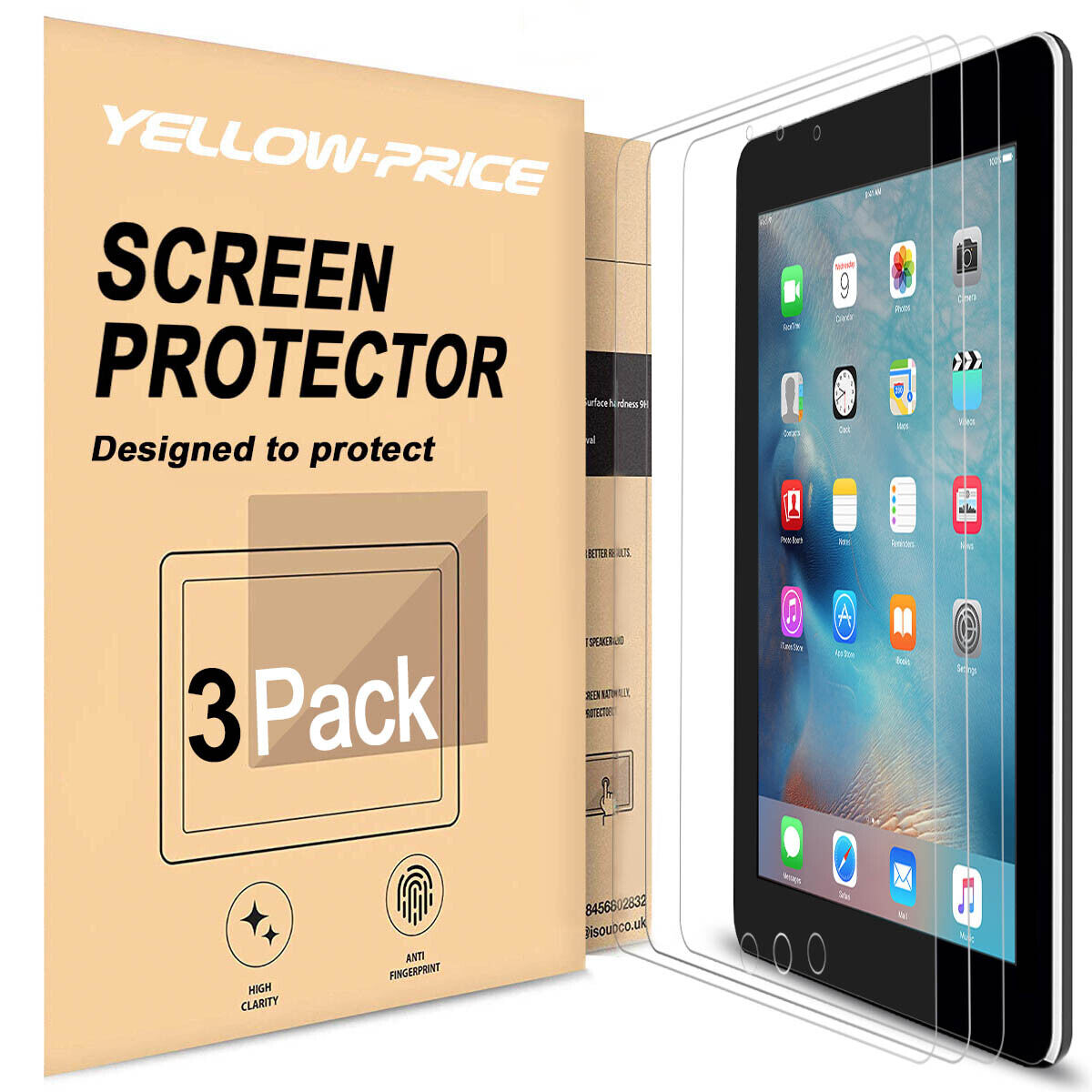 3pcs Clear Film Screen Protector For iPad 2/3/4 iPad Mini High Touch Sensitivity