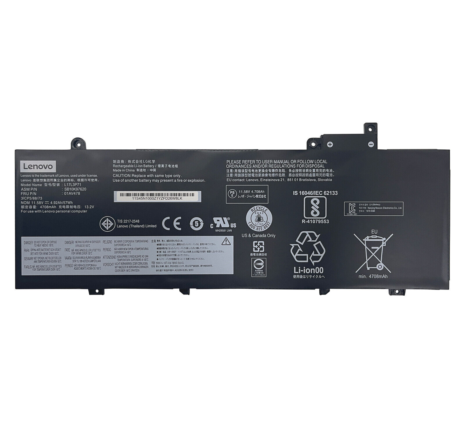 New Genuine 01AV478 01AV480 L17L3P71 L17M3P71 Battery For Lenovo ThinkPad T480s