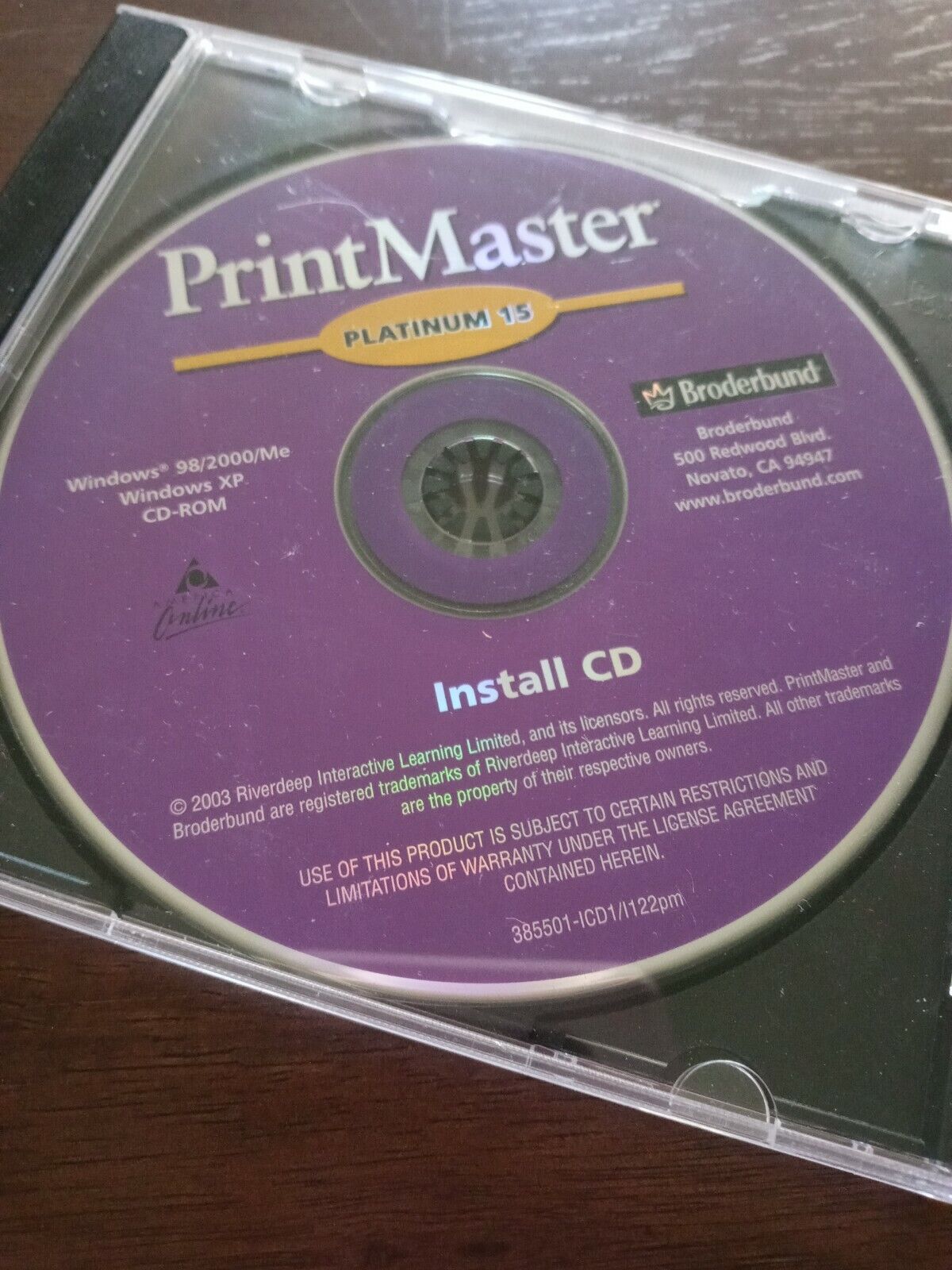 Print Master Platinum 15 Install CD