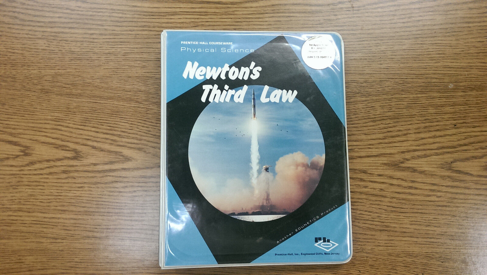Rare Antique Prentice Hall Physical Newton's Third Law Software for Apple II 