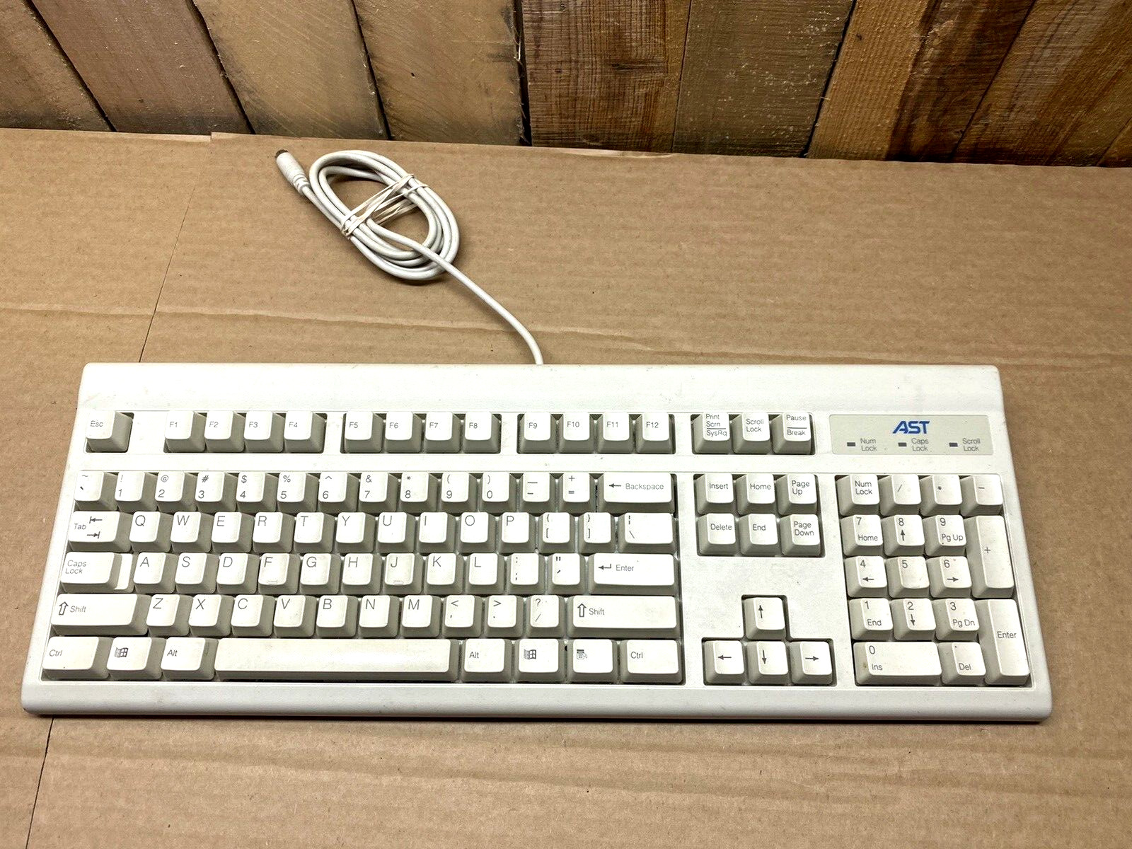 Vintage AST Computer Desktop PC Clicky Keyboard Beige Case PS/2 Retro Gaming
