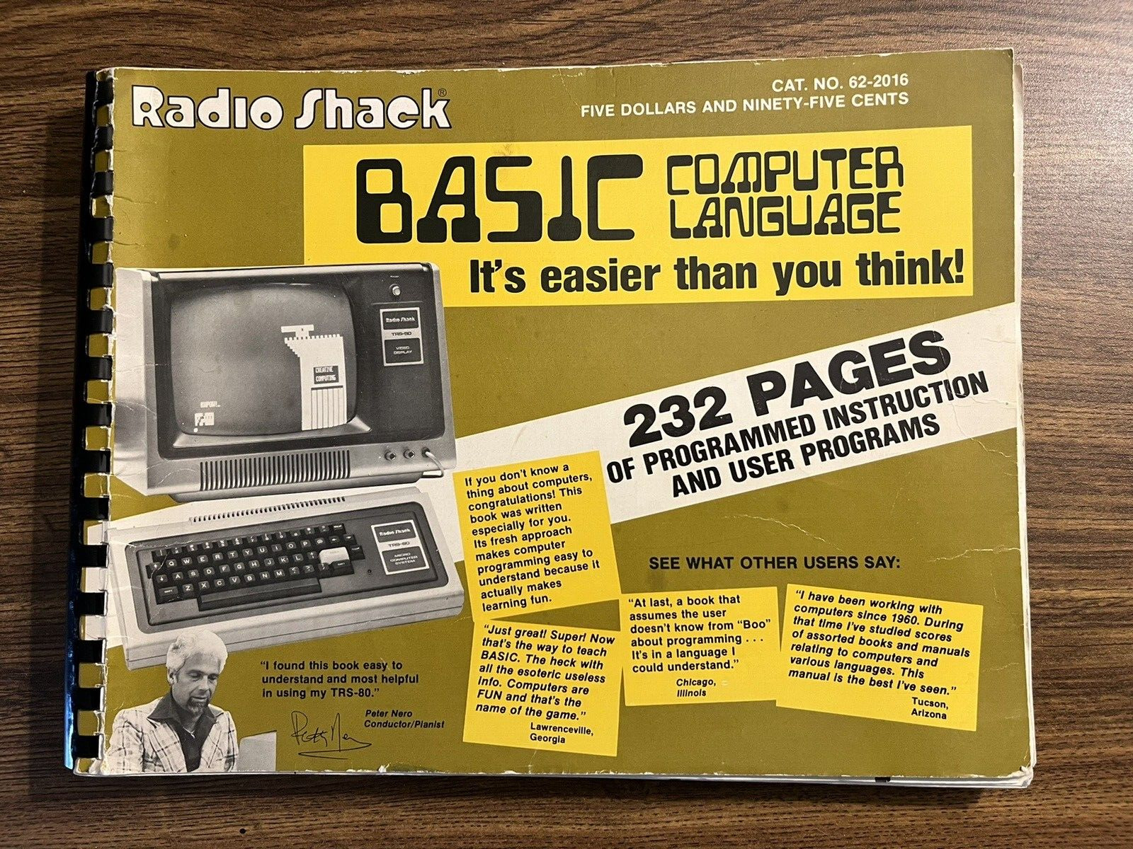BASIC computer language book Radio Shack 62-2016 TRS-80 1st Ed., 2nd Printing