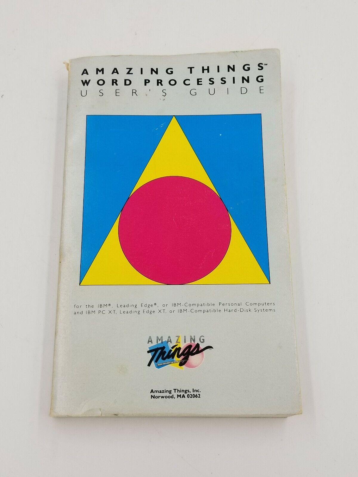 Vintage Amazing Things Word Processing User\'s Guide IBM Personal Computer 