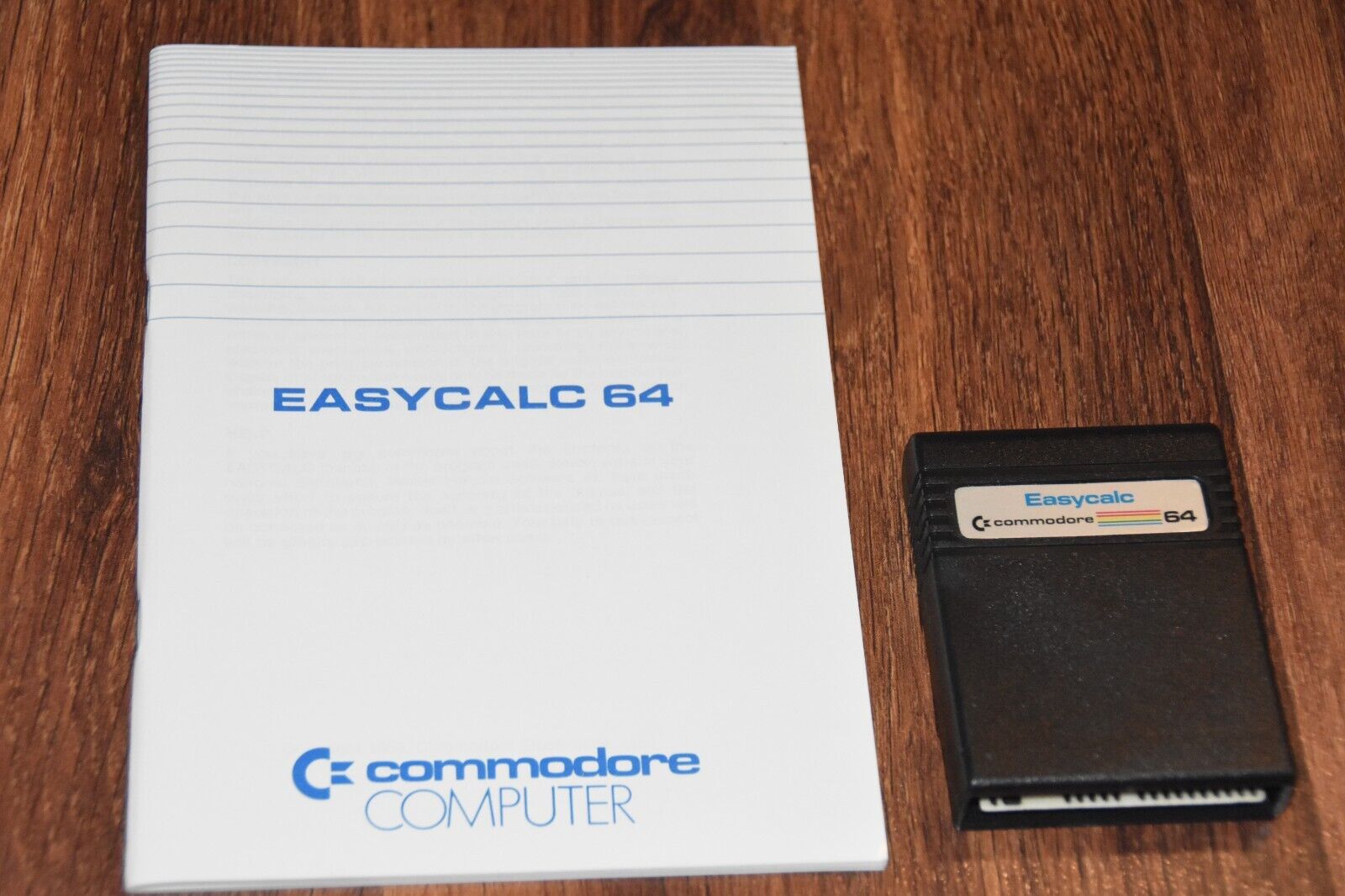 1983 Commodore 64 EASYCALC cartridge & users guide manual vintage software NICE