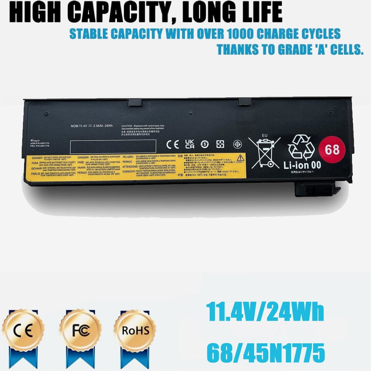 45N1775 45N1776 68 Battery For Lenovo ThinkPad T440 T440S X240 X250 X260 S440