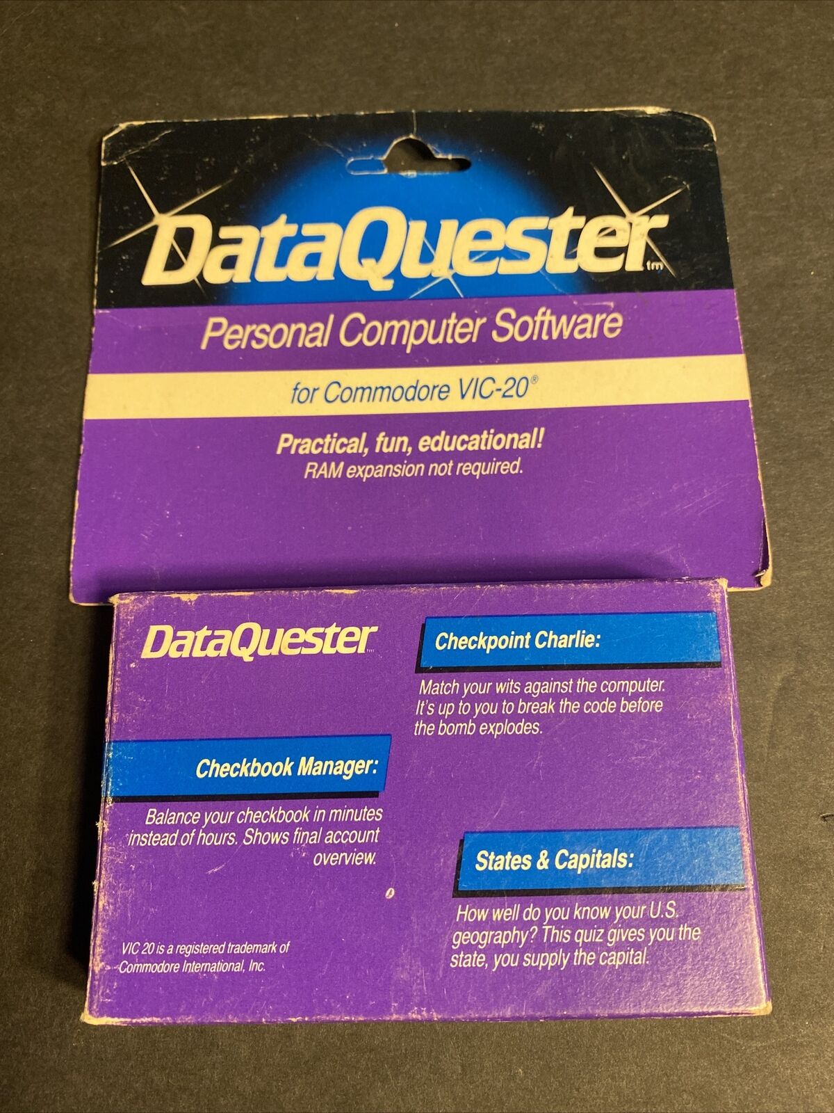 VIC-20 Personal Computer Software - Data Quest - Cassette Commodore Vic 20 Game