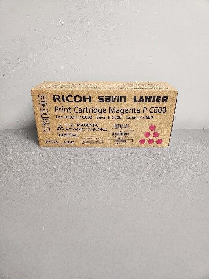 Ricoh 408312 Magenta Print Cartridge for P C600