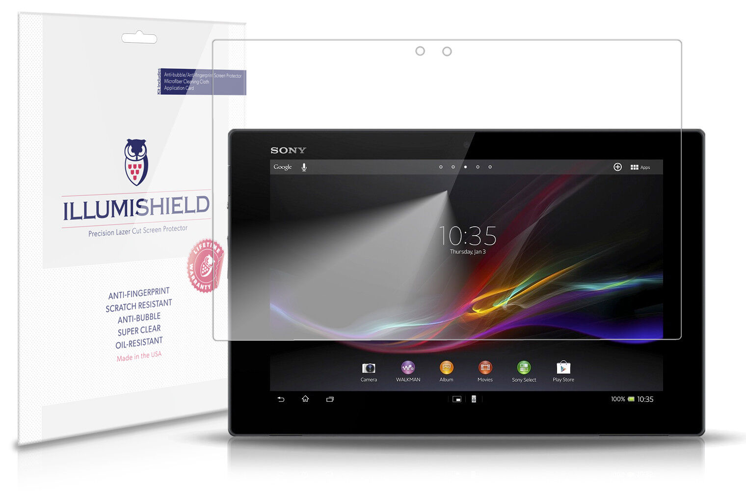 iLLumiShield Anti-Bubble/Print Screen Protector 2x for Sony Xperia Tablet Z