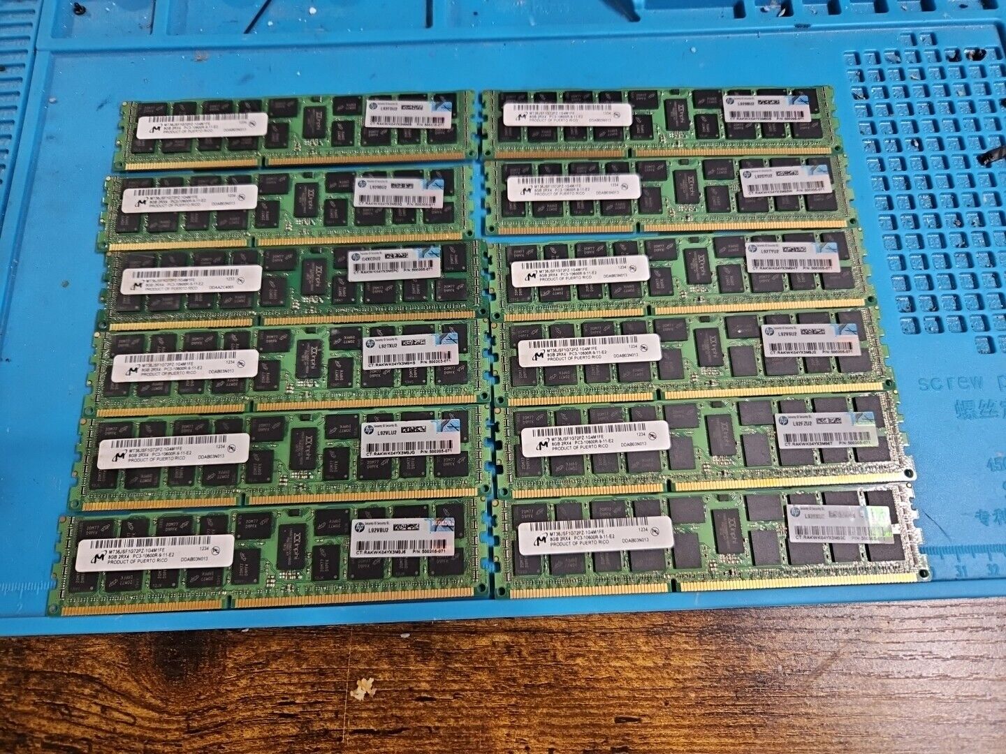 LOT 12 Micron MT36JSF1G72PZ-1G4M1FE 8GB PC-10600R DDR3 ECC Server Memory RAM