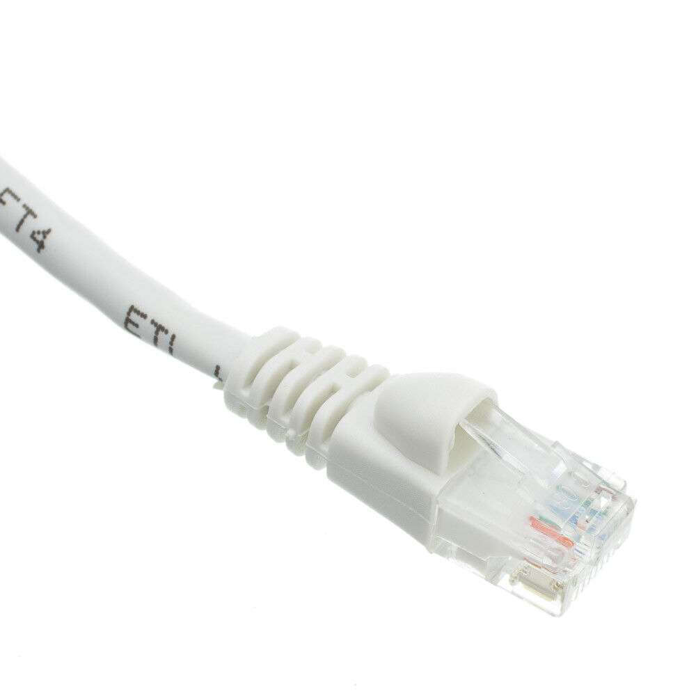 Case of 50 Cables Snagless 6 Foot Cat5e White Network Ethernet Patch Cable