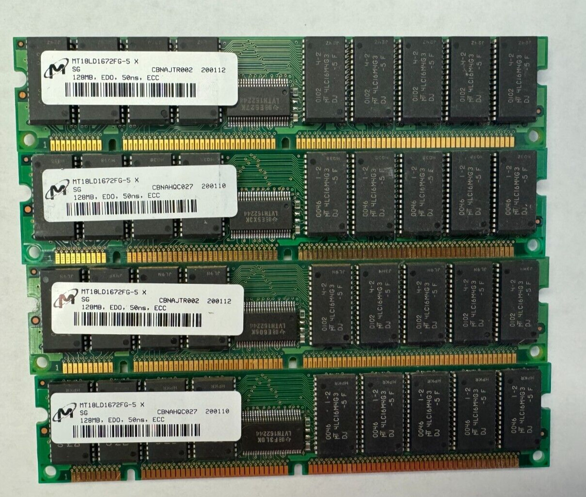 GENUINE Sun 370-3798 4 x 128mb Memory 512mb Total Ultra 5 Ultra 10 Memory RAM