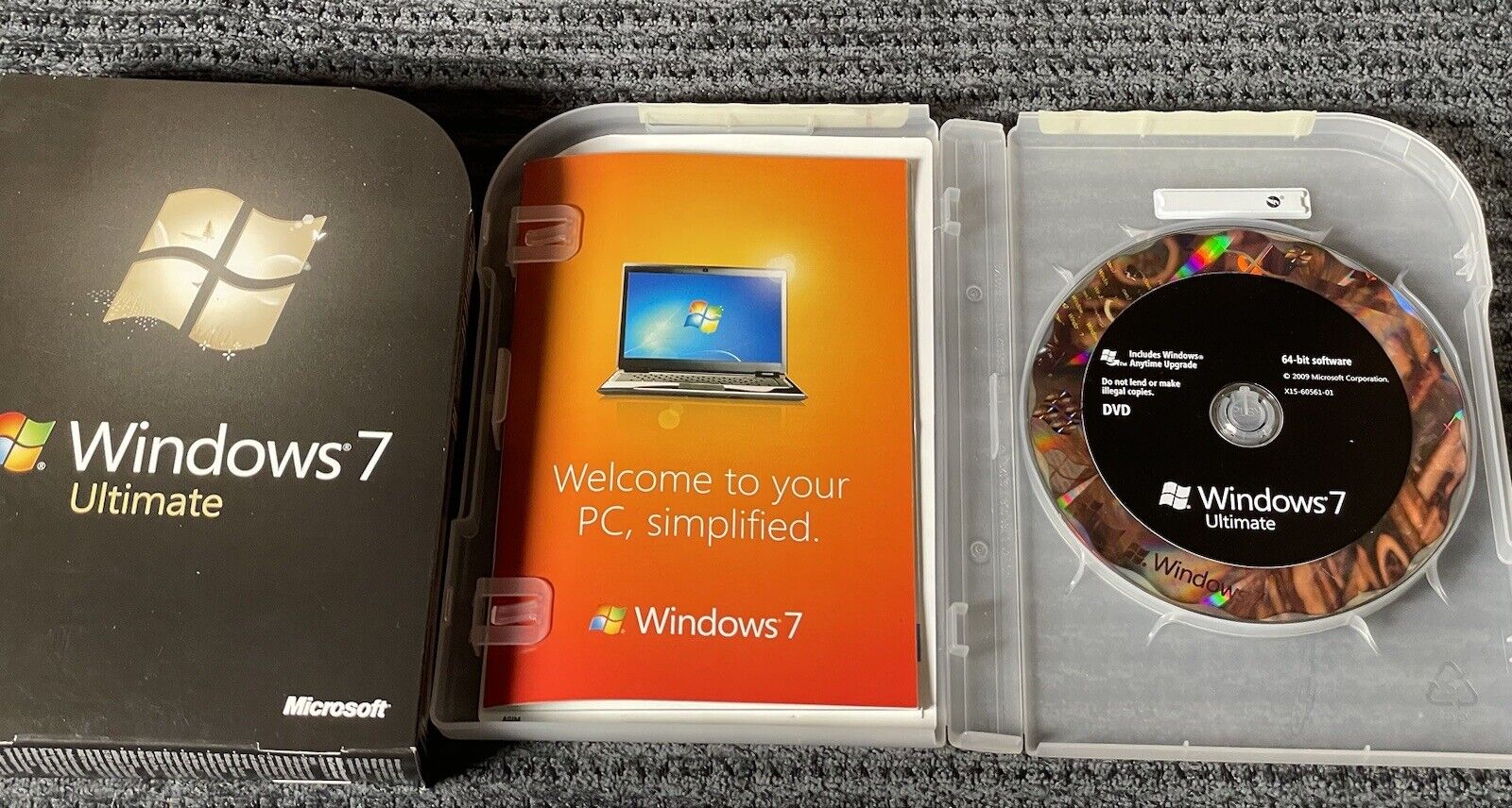 Microsoft Windows 7 Ultimate Version 32 & 64 Bit DVD w/Product Key