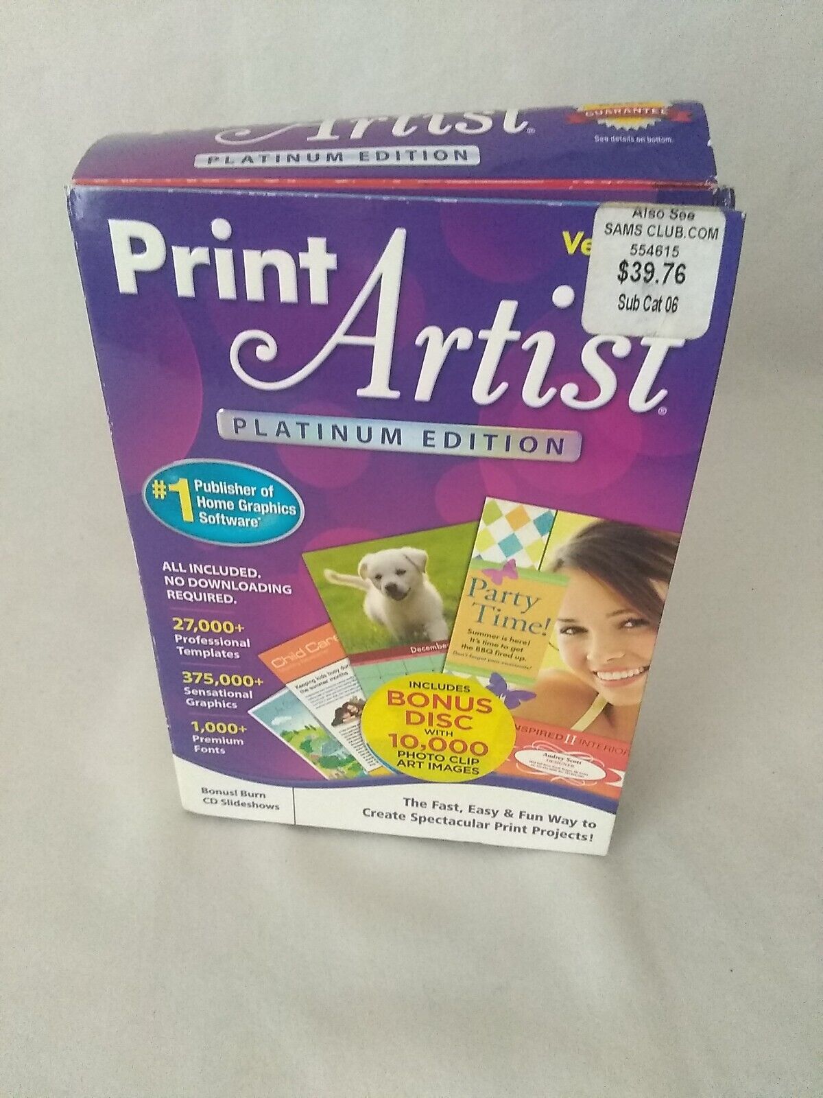 NIB Print Artist Platinum Edition Version 24 - Windows XP, Vista, 7 & 8 DVD