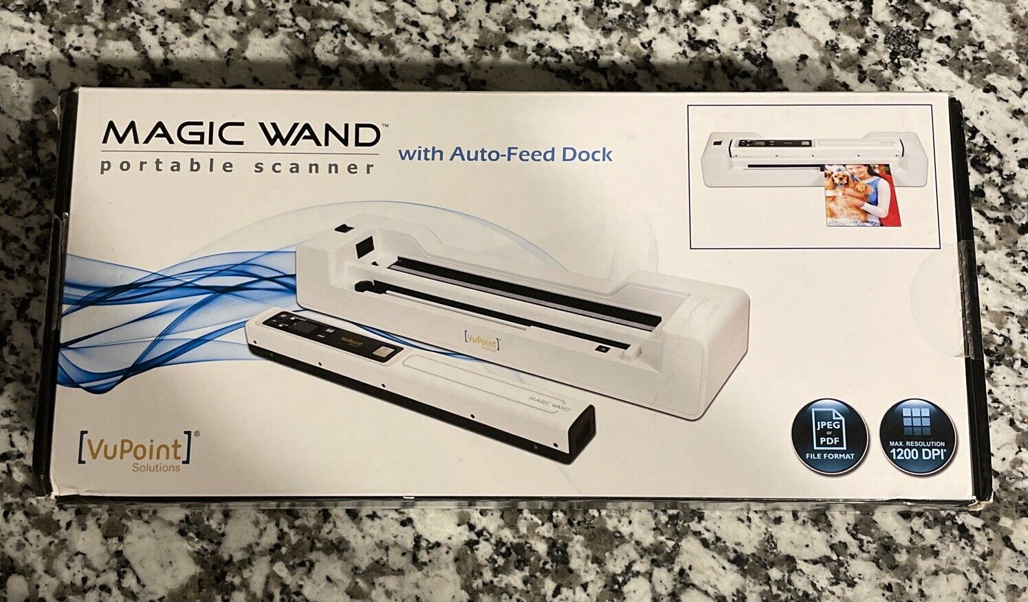 VuPoint Magic Wand Portable Handheld Scanner + Auto-Feed Dock Complete in Box
