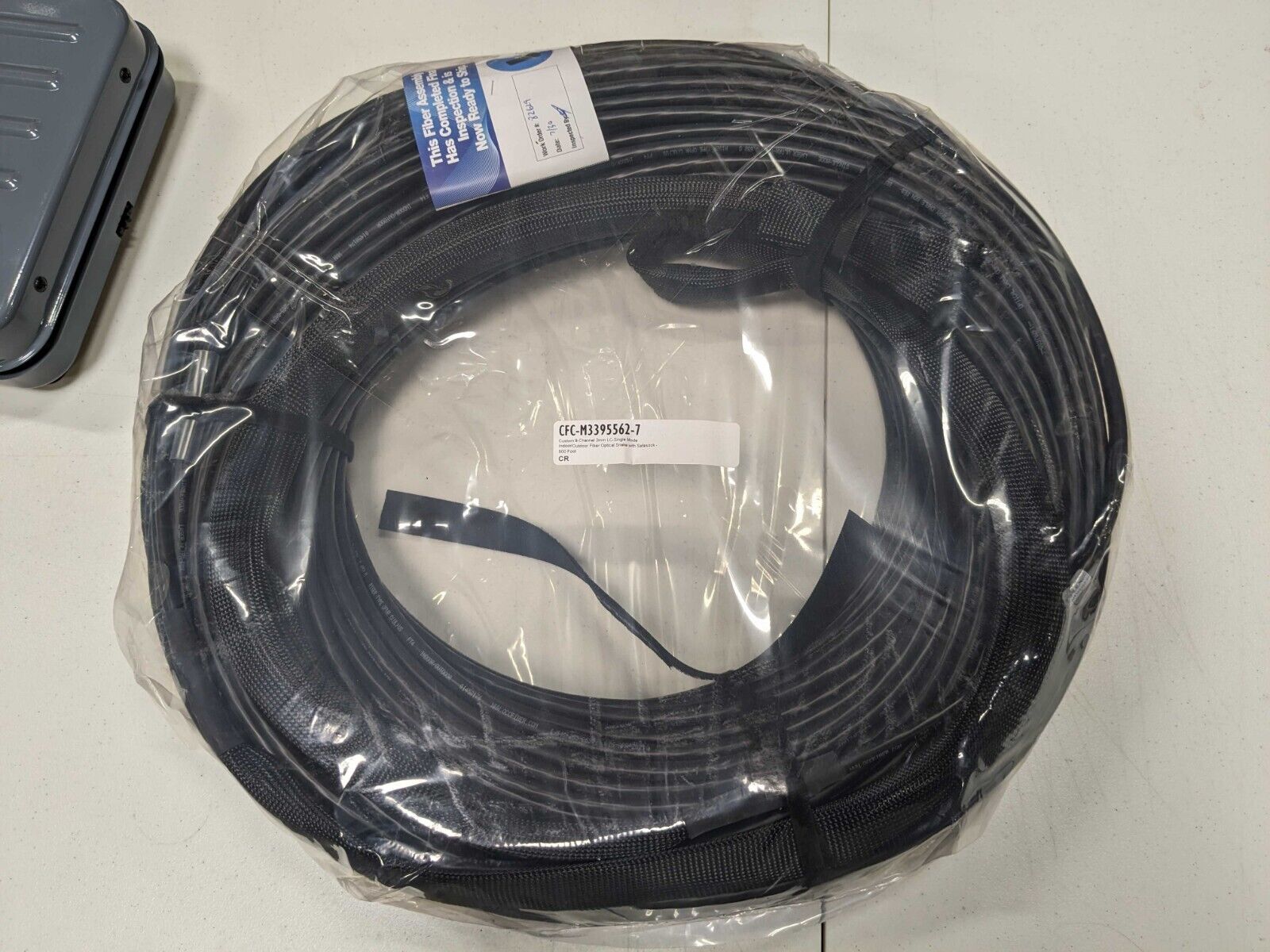 500FT, CUSTOM-MADE, 8 CHANNEL FIBER OPTIC NETWORK CABLE, MILITARY GRADE, NEW