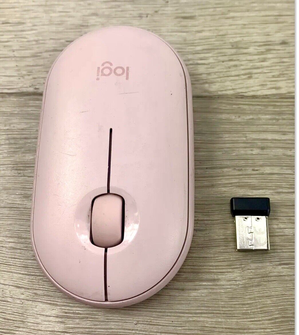 Logitech Pebble M350 - Rose Wireless Optical Mouse W Wireless receiver Tested