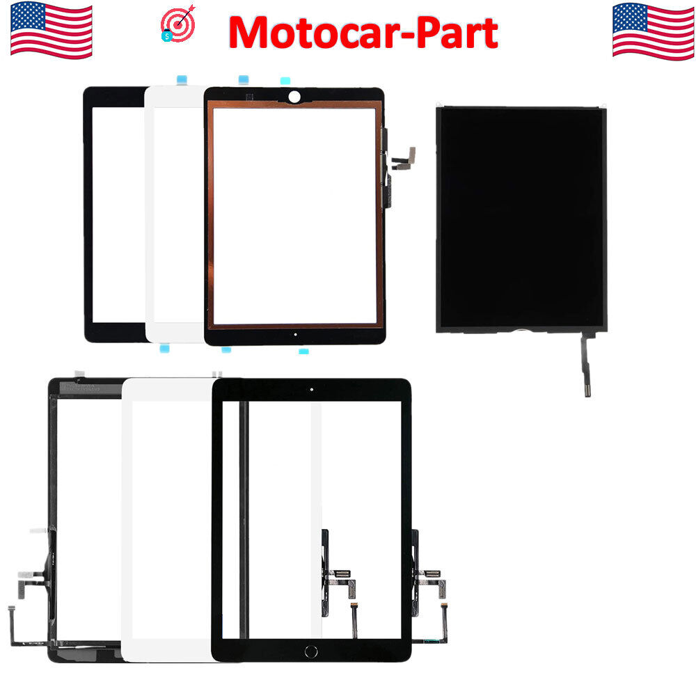 Lot For Apple iPad 2017 9.7 5 5th Gen A1822 A1823 Touch Screen Digitizer ±Button