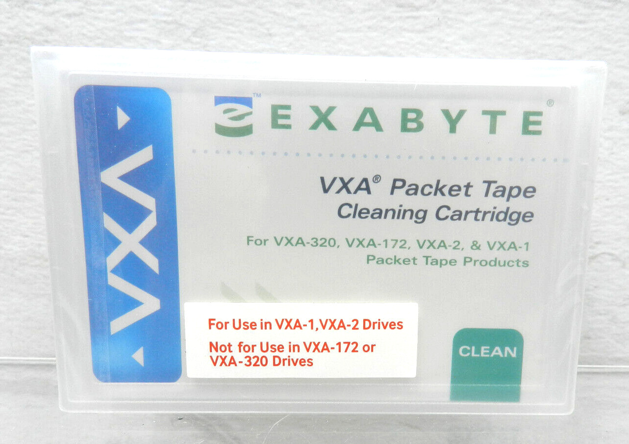 Exabyte VXA Packet Tape Cleaning Cartridge For VXA-1/2 Drives VXA -320/172