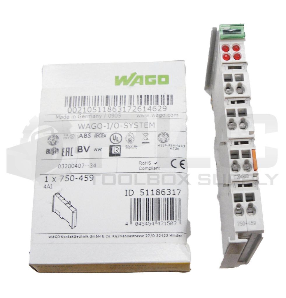 NEW WAGO 750-459 ANALOG INPUT MODULE 24VDC 4 CHANNEL *UPS RED AVAILABLE*