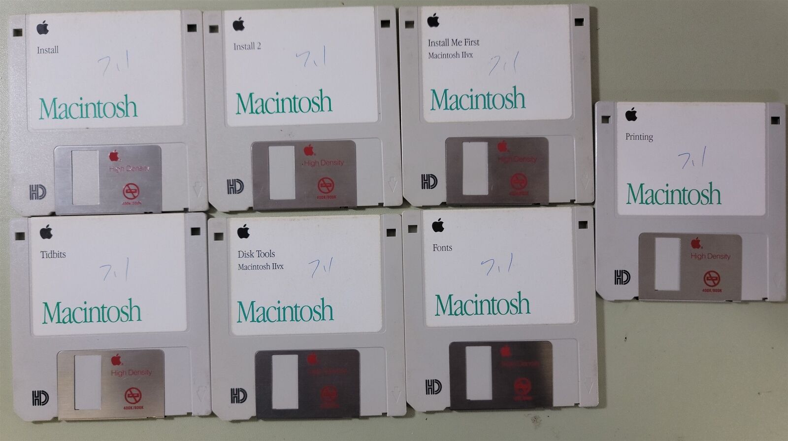 Apple Macintosh OS 7.1 Install Floppies and Additional Software 3.5 ( x7 Disks)