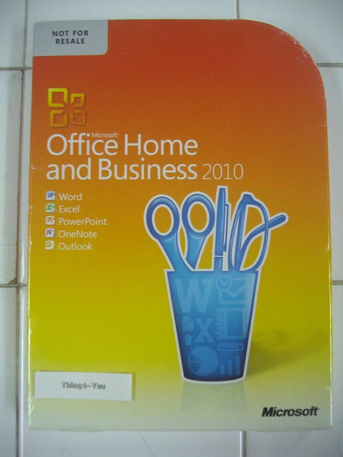 Microsoft Office 2010 Home and Business For 2 PCs Full Version =NEW SEALED BOX=
