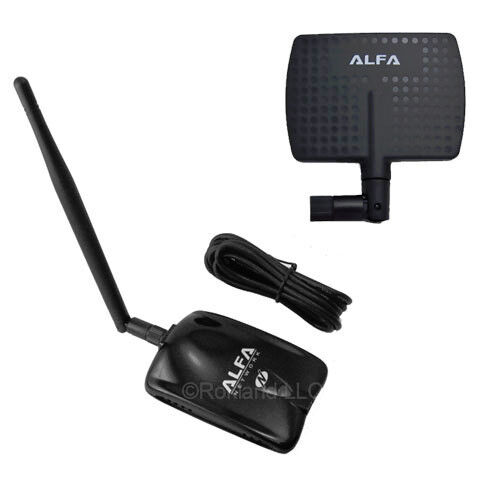 ALFA AWUS036NHA 802.11n Wi-Fi USB Adapter + APA-M04 7 dBi directional antenna