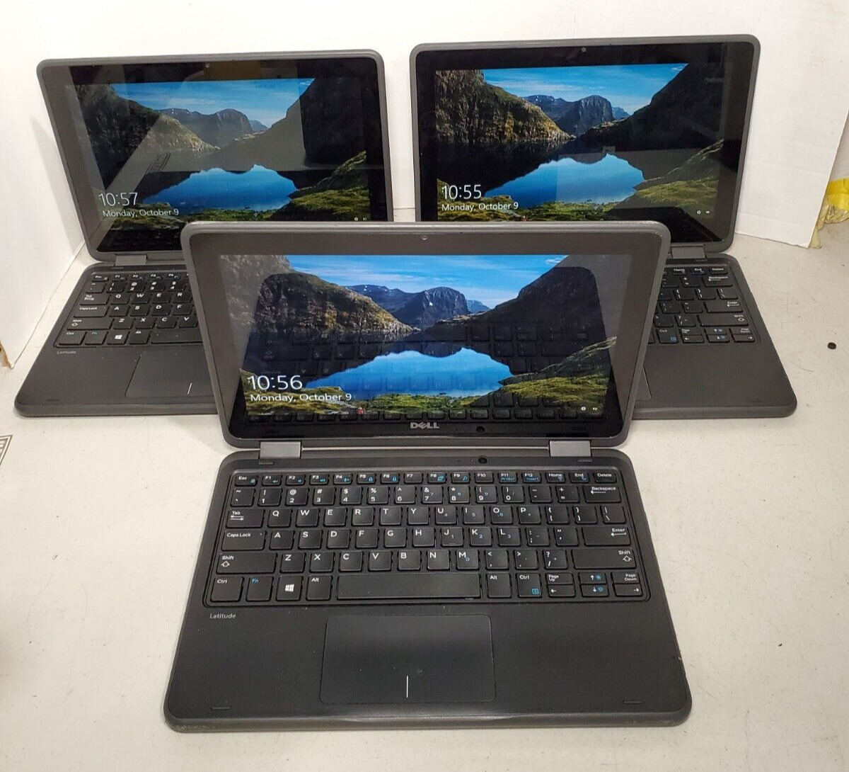 Lot of 3 DELL Latitude 3189 Laptop Touch 1.1GHz 4GB 128GB SSD Windows 10 #69