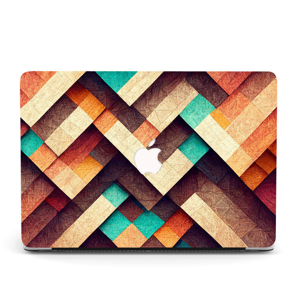 Vintage National Wood Pattern Case For Macbook M2 Air 13 12 11 Pro 14 15 16 inch