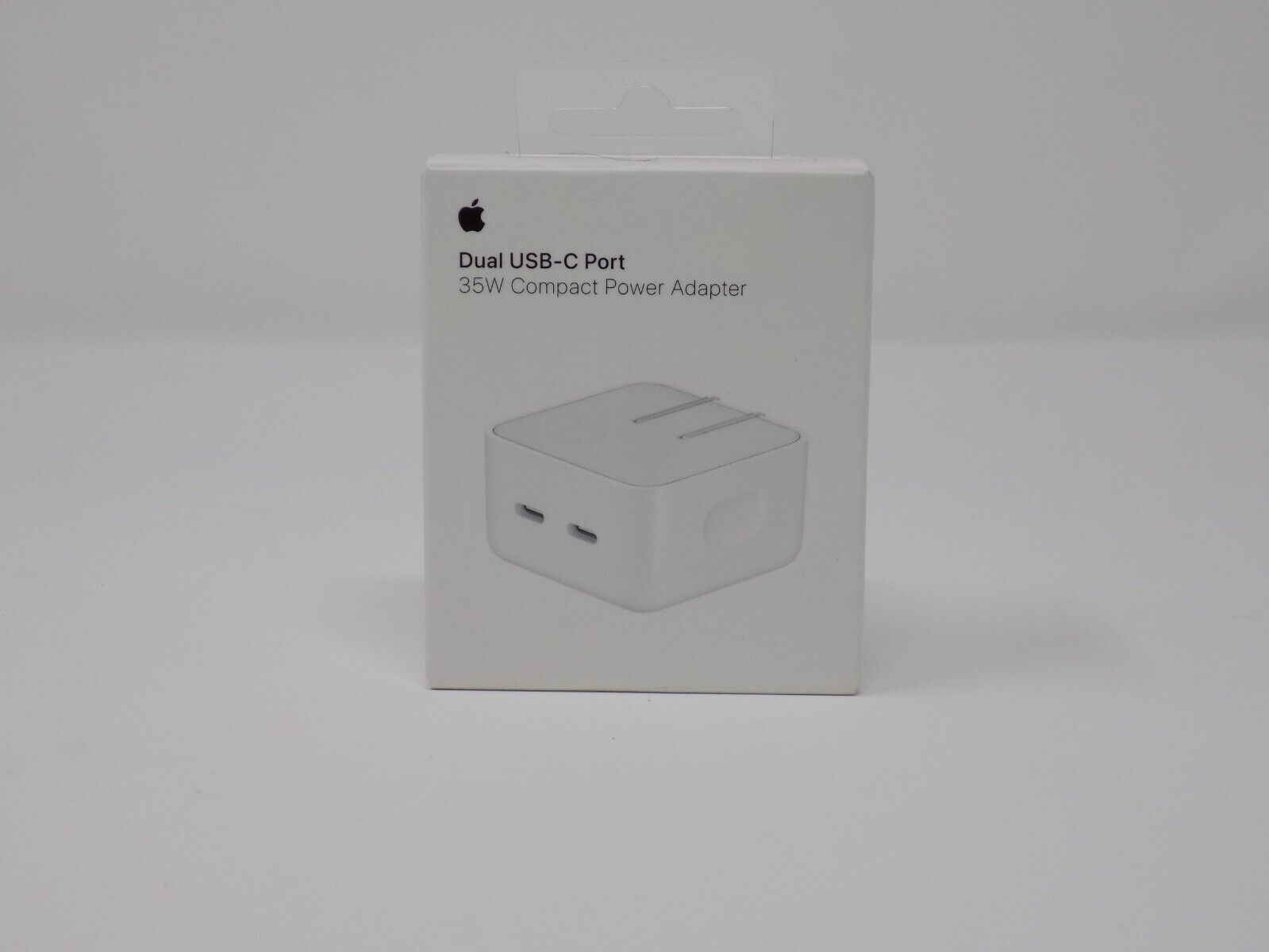 Genuine Apple - 35W Dual USB-C Port Compact Power Adapter - MNWM3AM/A - Open