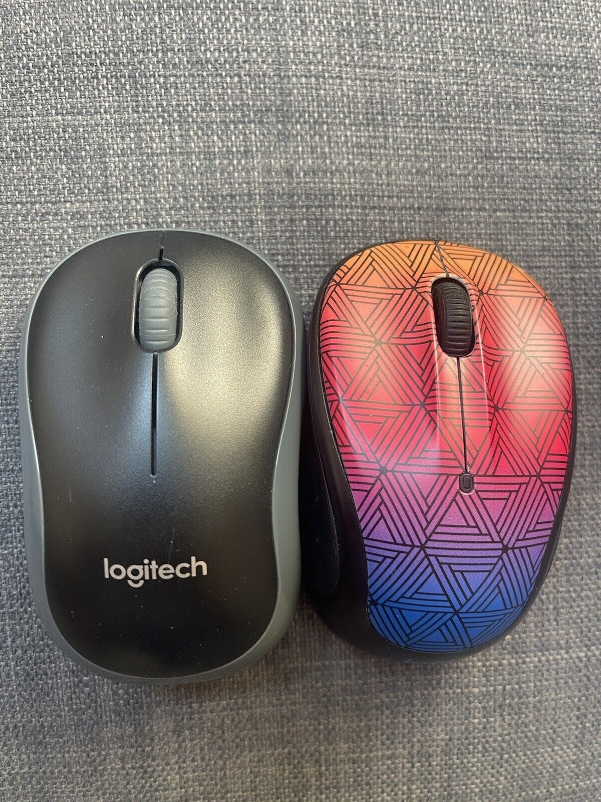 Set Of 2 Logitech  Used Wireless Laser Mouse Both are without the USB Pendrive