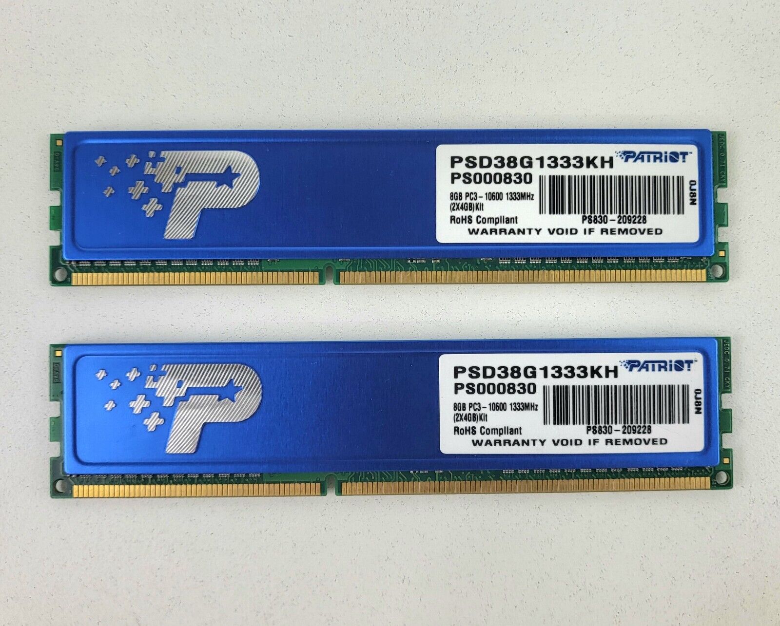 Patriot 8GB Kit Game Memory ( 4GB x2 ) DDR3-1333 PC3-10600 Desktop UDIMM 240 Pin