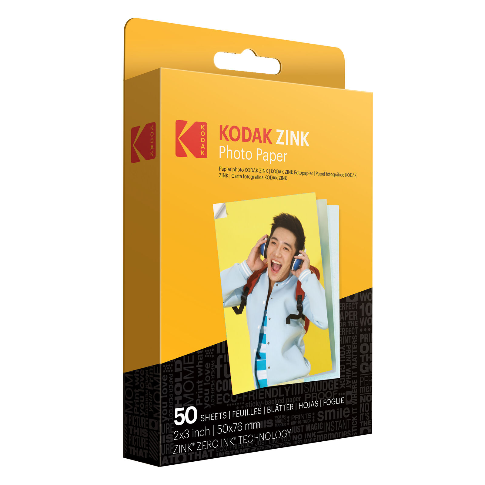 Kodak 2x3” Premium Zink Photo Paper - 50 Sheets Sticky-Backed Photo Paper