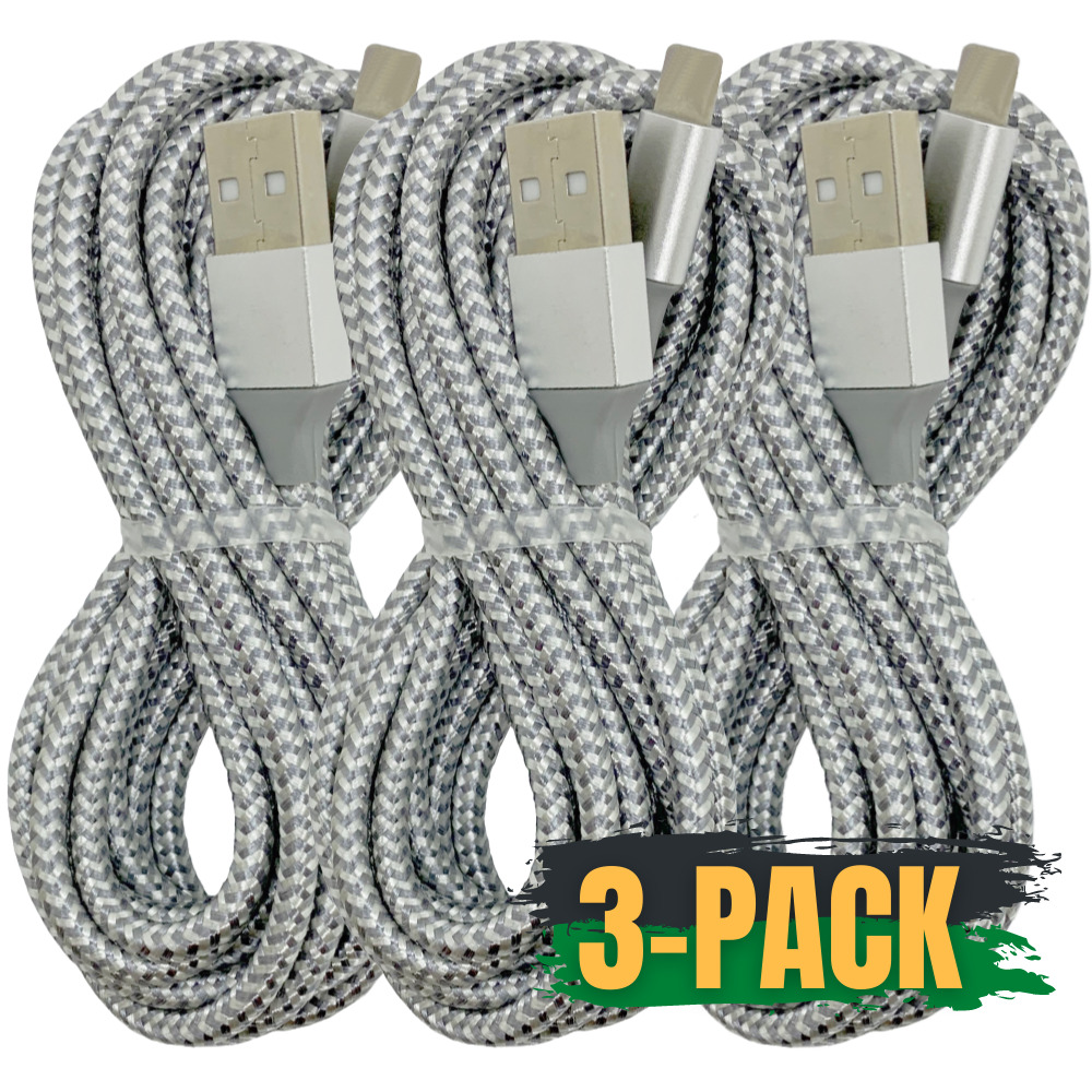 3Pack 10ft 6ft Long USB Fast Charging Cable For iPhone 13 12 11 7 6 Charger Cord
