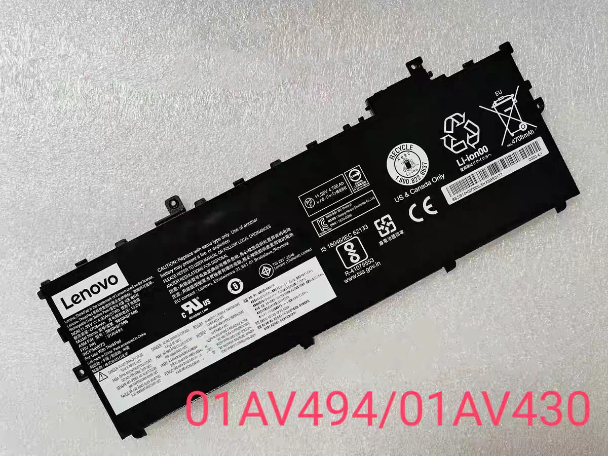 Genuine OEM Lenovo 01AV430 01AV431 01AV494 Battery ThinkPad X1 Carbon 2017 2018