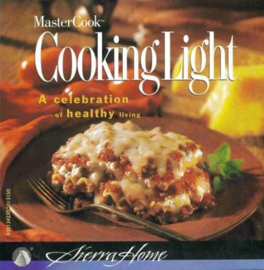 MasterCook Cooking Light PC CD cook gourmet recipes, appetizers entrees dessert