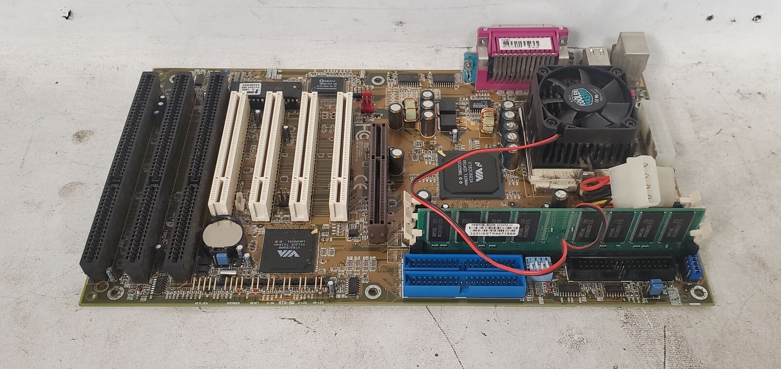 Vintage Gaming DFI CA61 370 ATX Motherboard Intel Pentium III 866MHz 256MB