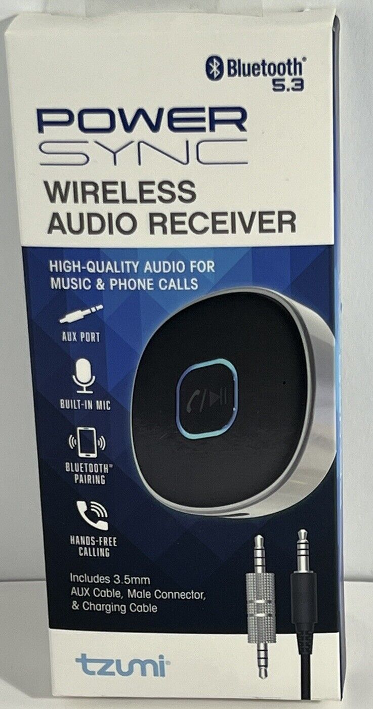 Tzumi power sync wireless audio receiver Bluetooth 5. New