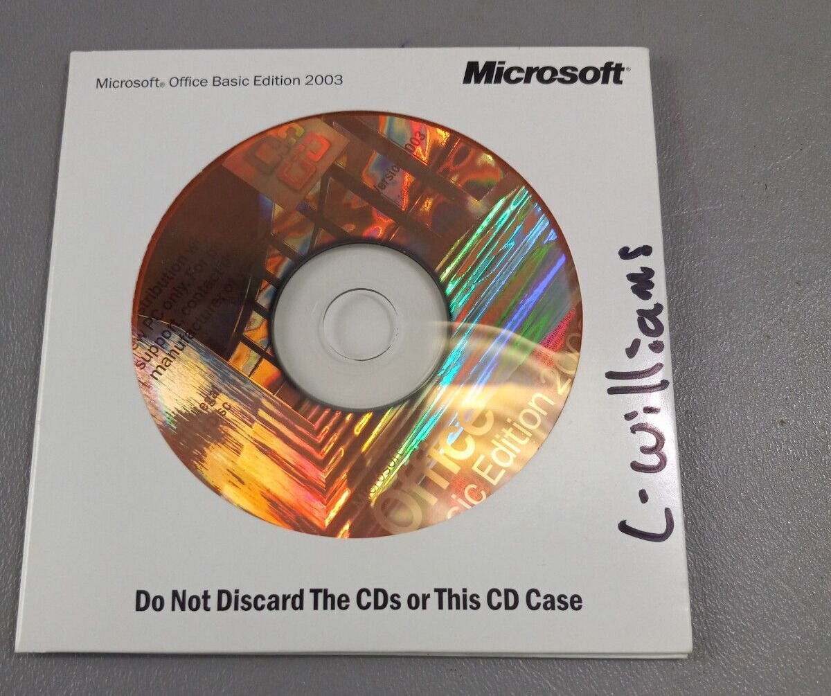 L👀K Microsoft Office Basic Edition 2003 Open Box