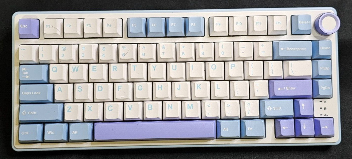 RK ROYAL KLUDGE R75 Mechanical Keyboard Premium - Silver Switch Pro, purple 