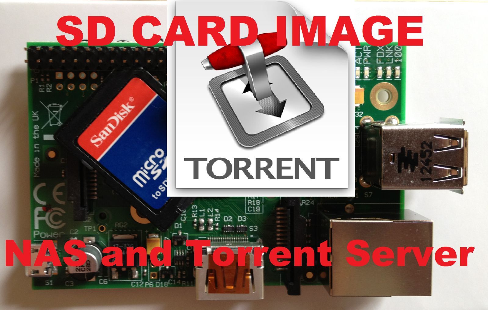 Low-Power NAS Network Storage & Torrent Server SD Image Noobs for Raspberry Pi 4