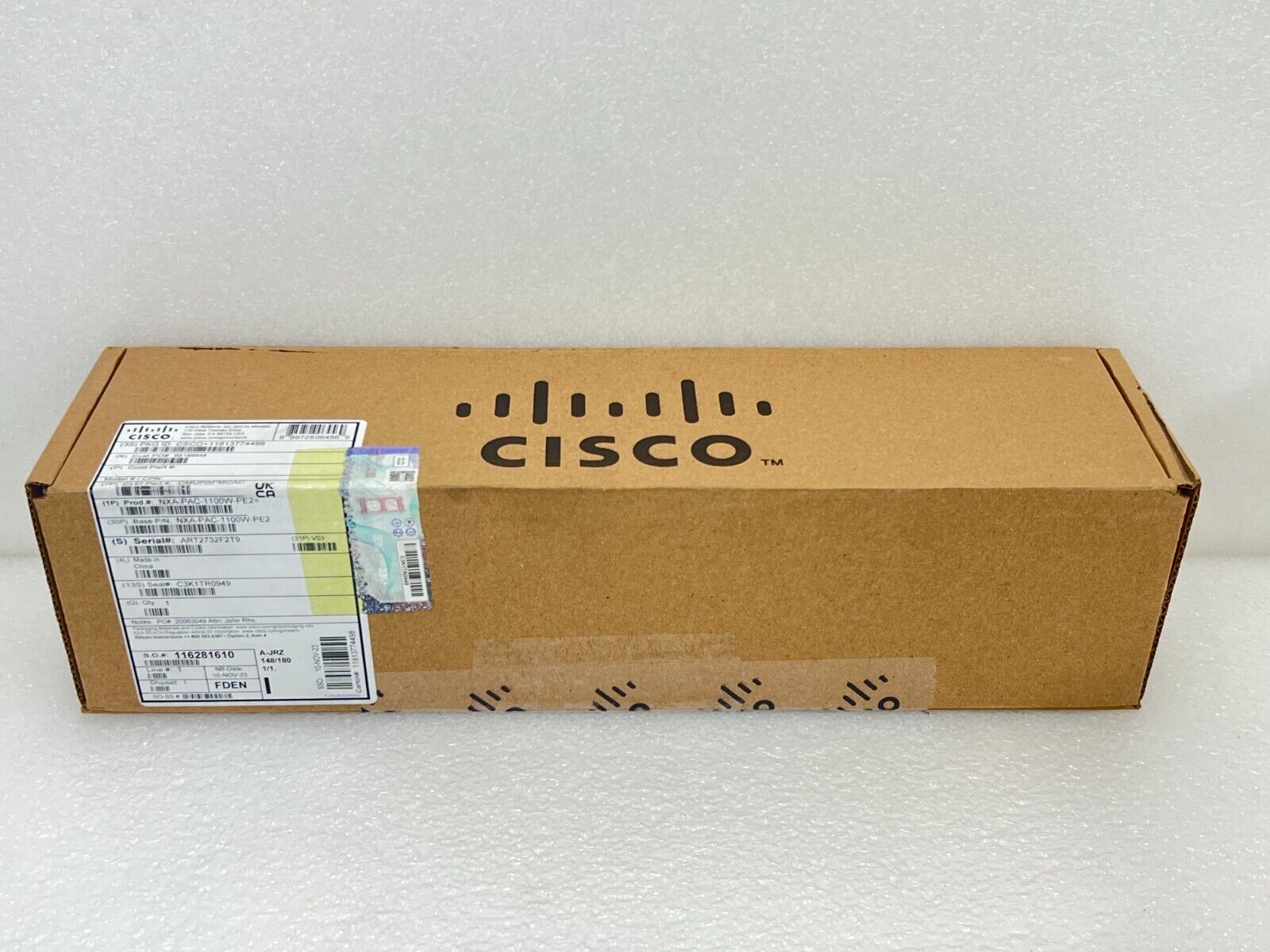 New (Factory Sealed) Cisco NXA-PAC-1100W-PE2 Nexus AC 1100W Power Supply Unit