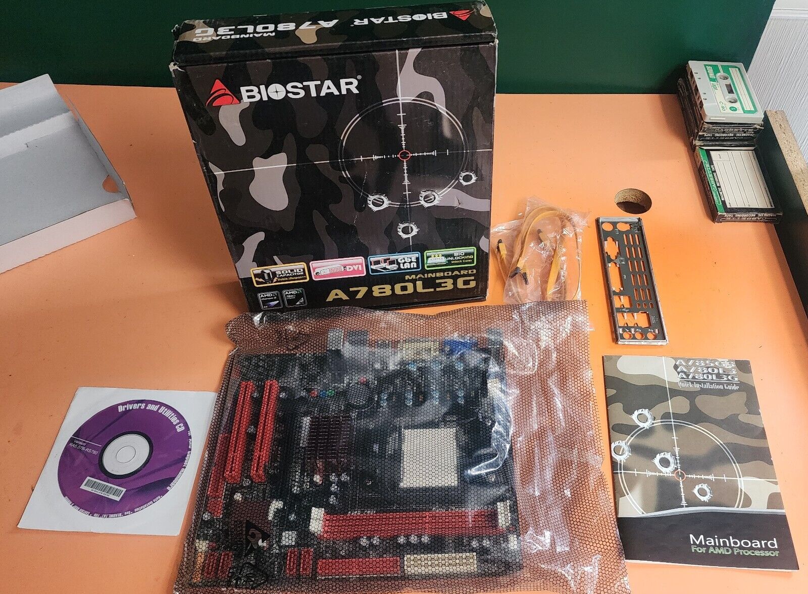 Biostar A780L3G AM3 Mainboard Motherboard AMD 760G - Complete New/Open Box