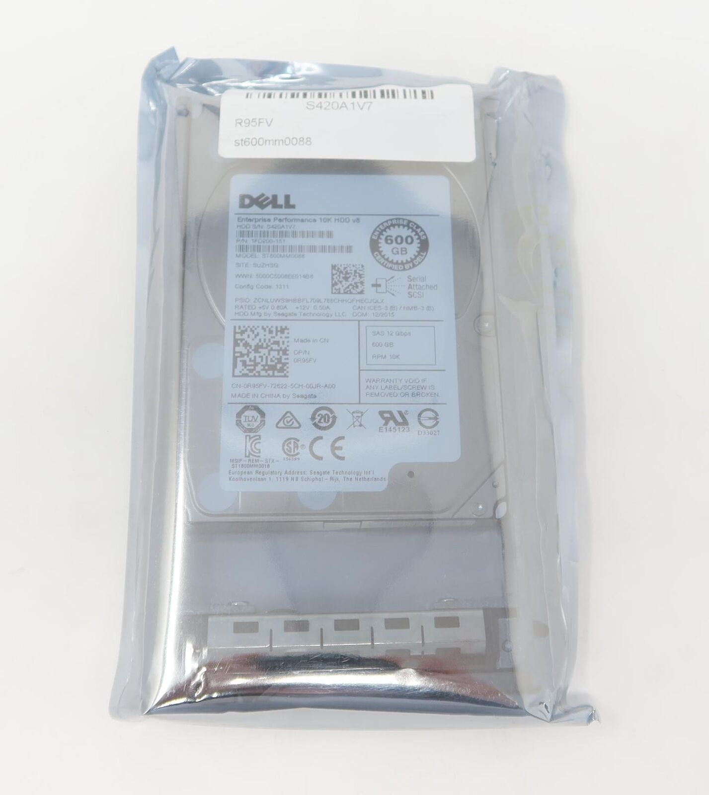 Dell R95FV ST600MM0088 600gb 10k 12G 2.5in SAS Hard Drive