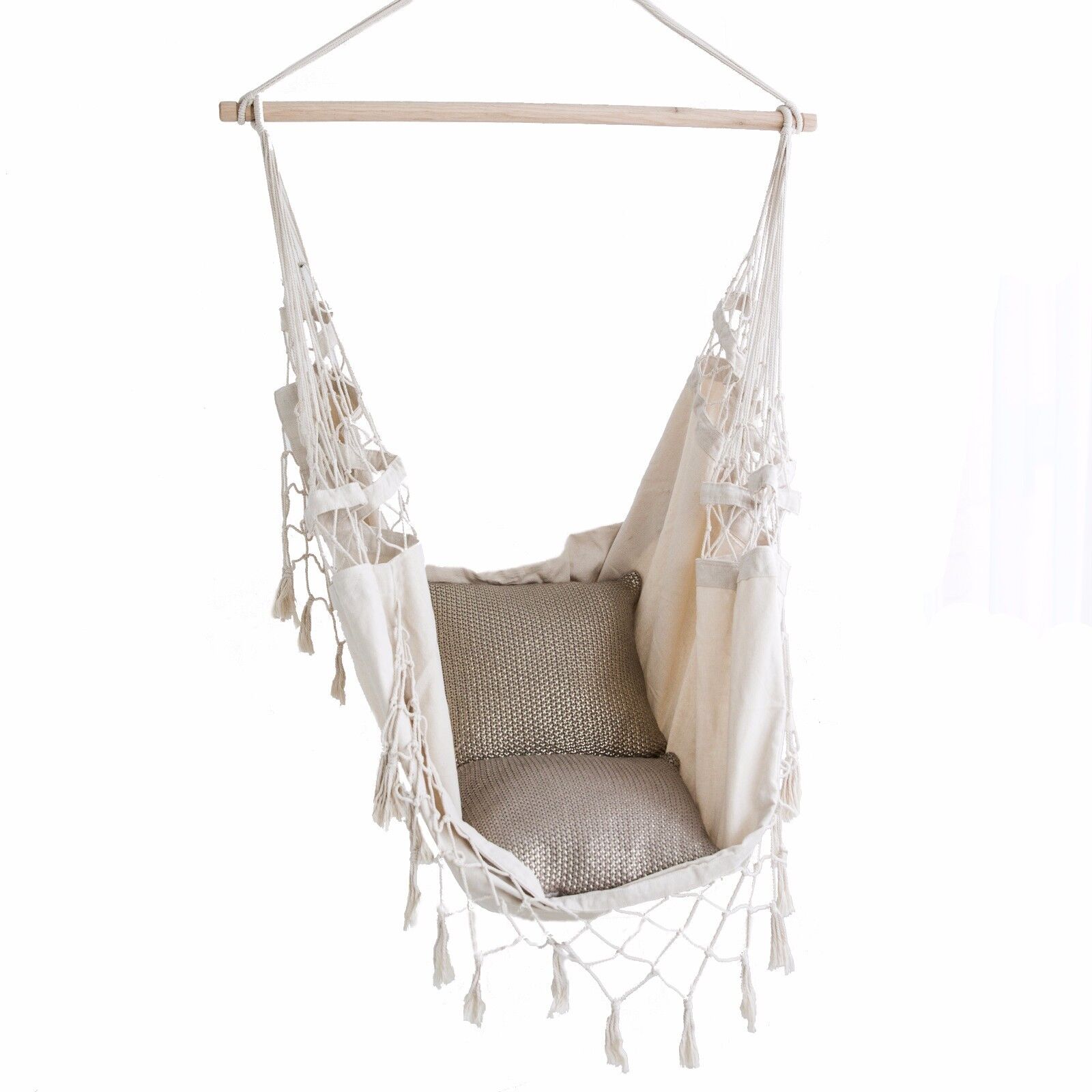 New Ivory & Deene Hanging Hammock Chair Luxury Comfort French Provincial Cream