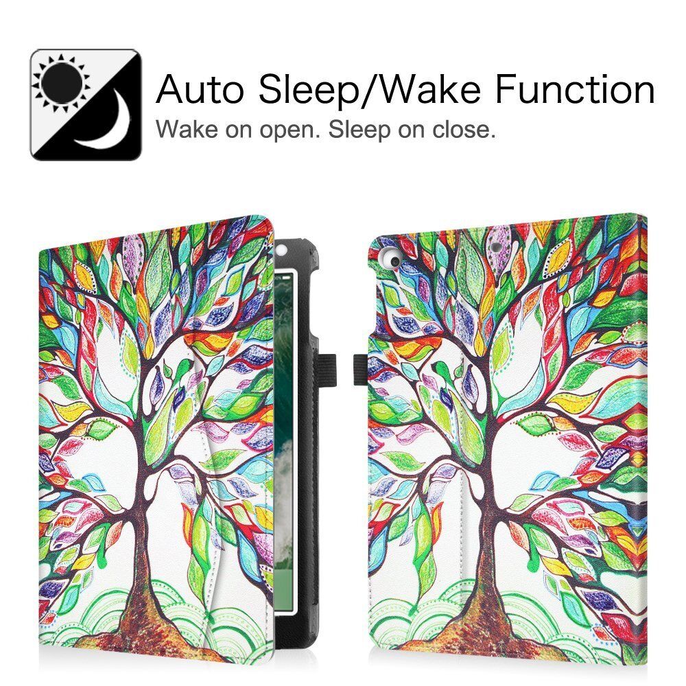For Apple iPad Case Folio Stand Cover Multi-Angles with Pocket Auto Wake/Sleep