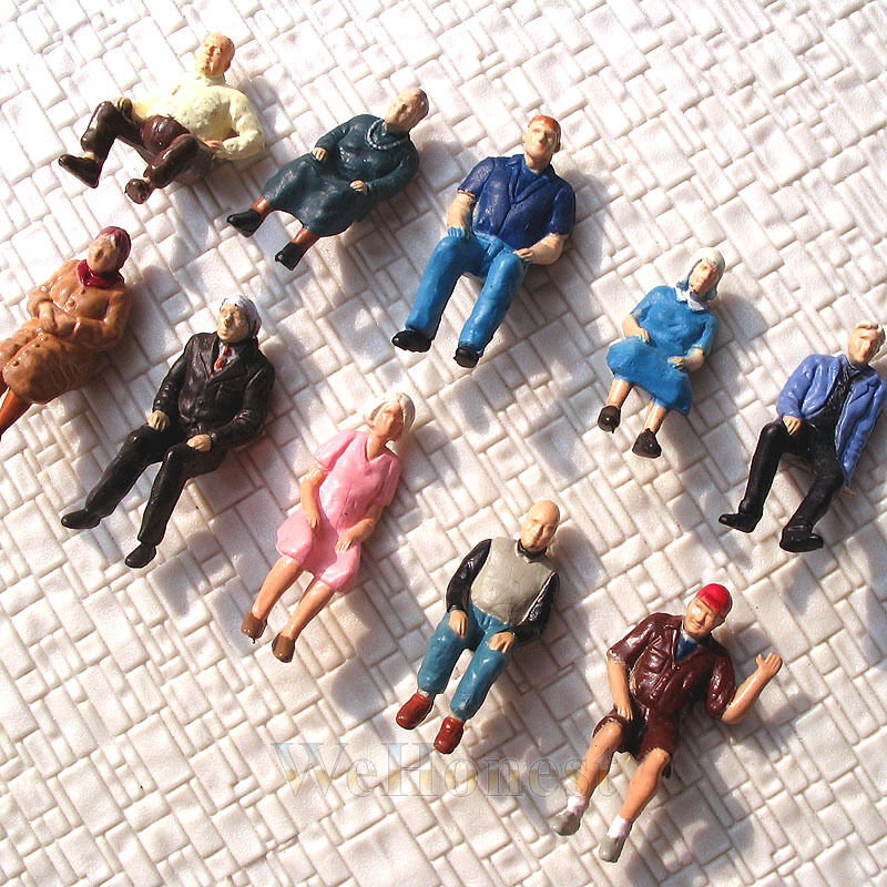 150 pcs All Seated Figures O scale 1:48 Painted People