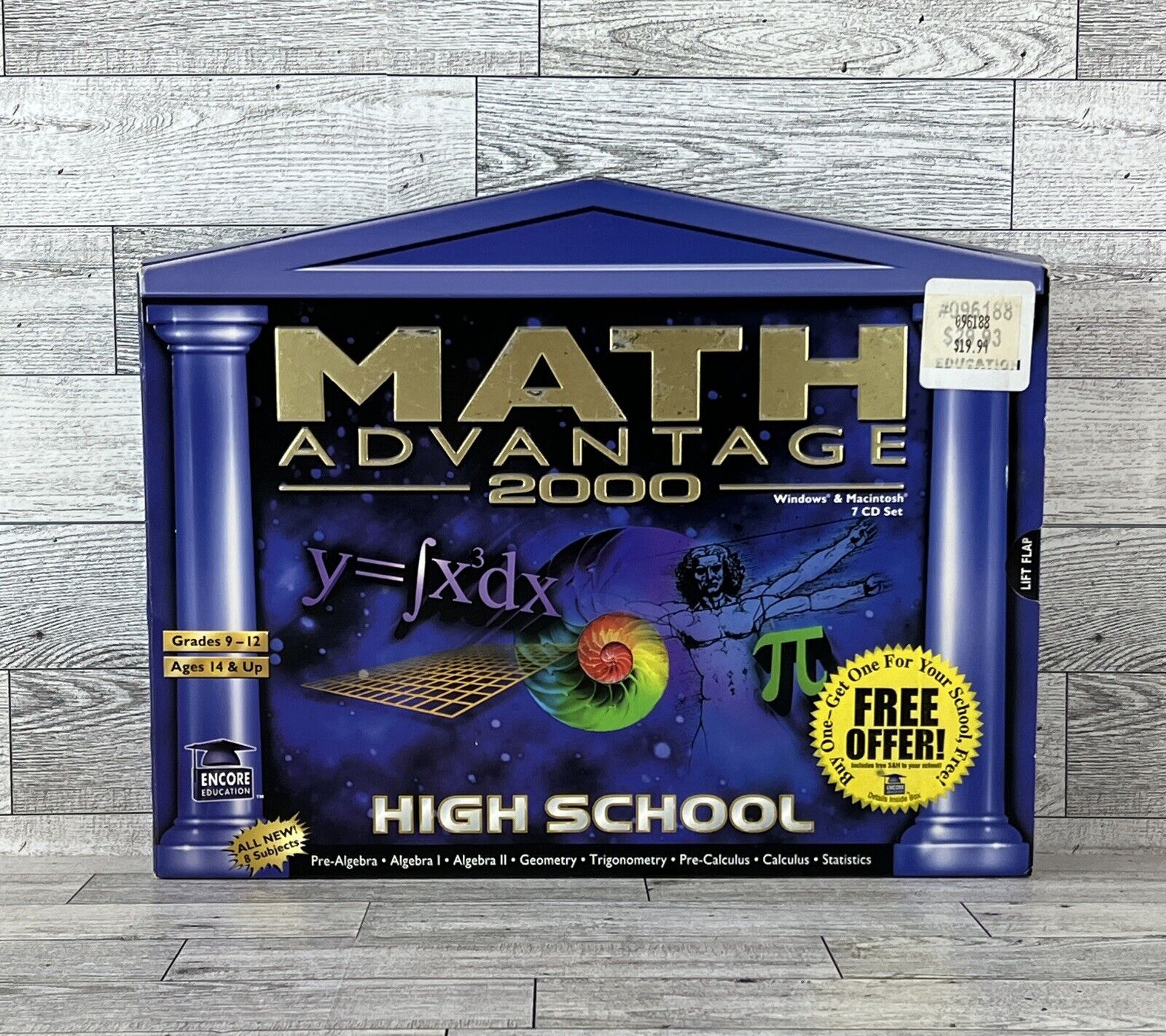Vintage Math Advantage 2000 High School 9-12 CD-ROM 7 CD Set Win/Mac New In Box