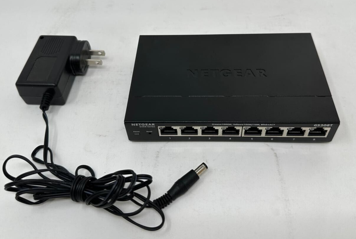 NETGEAR 8-Port Gigabit Ethernet Plus Switch (GS308E) - N57