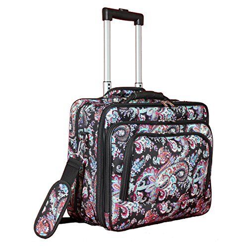 World Traveler Rolling 17-Inch Laptop Briefcase Computer Case Paisley One Size