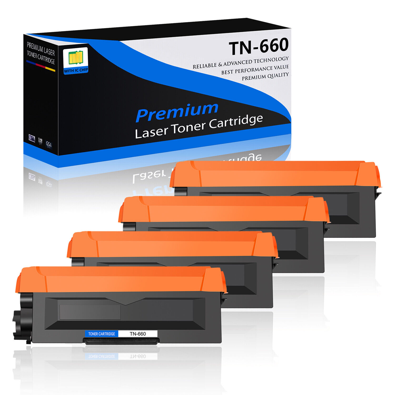 4PK TN660 TN630 Toner Cartridge for Brother MFC-L2700DW HL-L2300D DCP-L2540DW